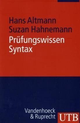 Hans Altmann - Prüfungswissen Syntax: Arbeitstechniken - Klausurfragen - Lösungen - Preis vom 30.09.2026 09:01:18 h