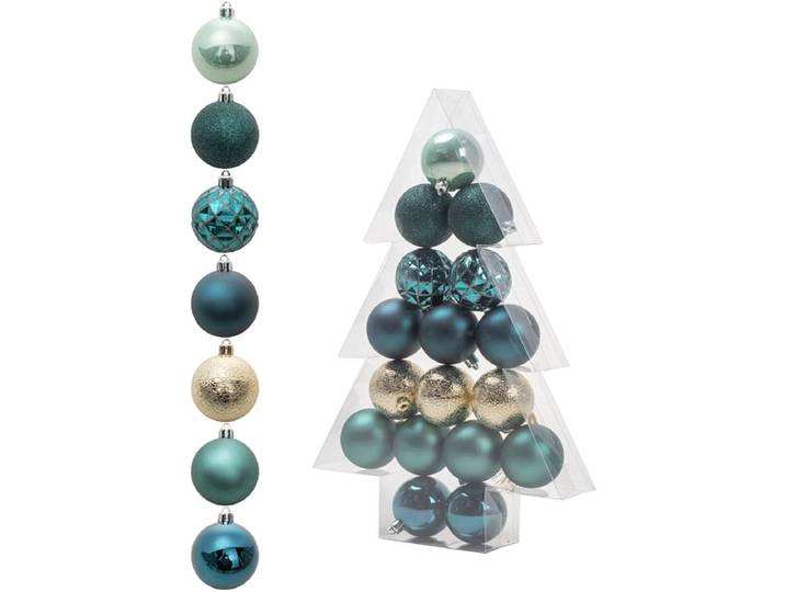 Set 17 Weihnachtskugeln SAPINELLE hellgrün