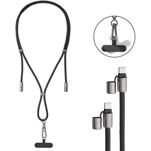 Intenso Handykette als Lade- + Datenkabel USB-C bis 1,65m schwarz