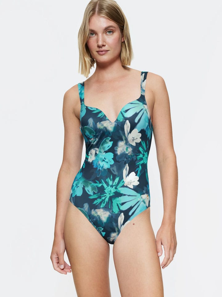 Triumph Badeanzug "Summer Fleur" in Petrol - 44C-Cup