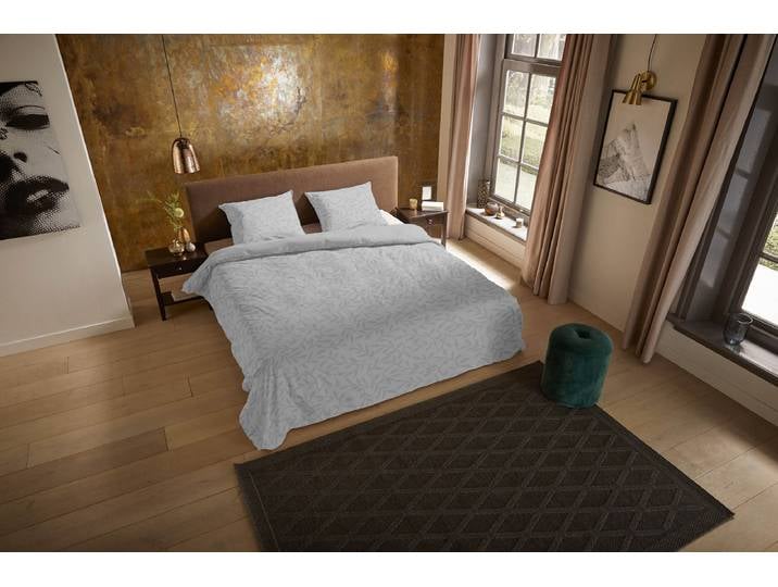 Microfaser-Bettwäsche Venlo 140 x 200/220 cm + Kissen 70 x 60 cm Grau