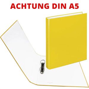 Veloflex Ringbuch Basic 1151010, A5, 2 Ringe, Ring-Ø 25mm, gelb