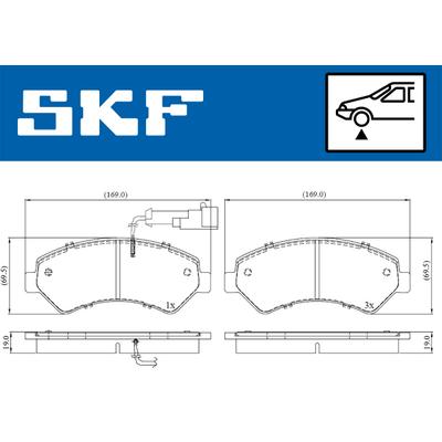 SKF Bremsbelagsatz, Scheibenbremse VKBP 80210 E für Peugeot Fiat Citroën