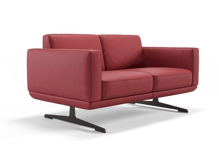 Lounge Design Leder 2-Sitzer Sofa MARETO Luxus Ledersofa