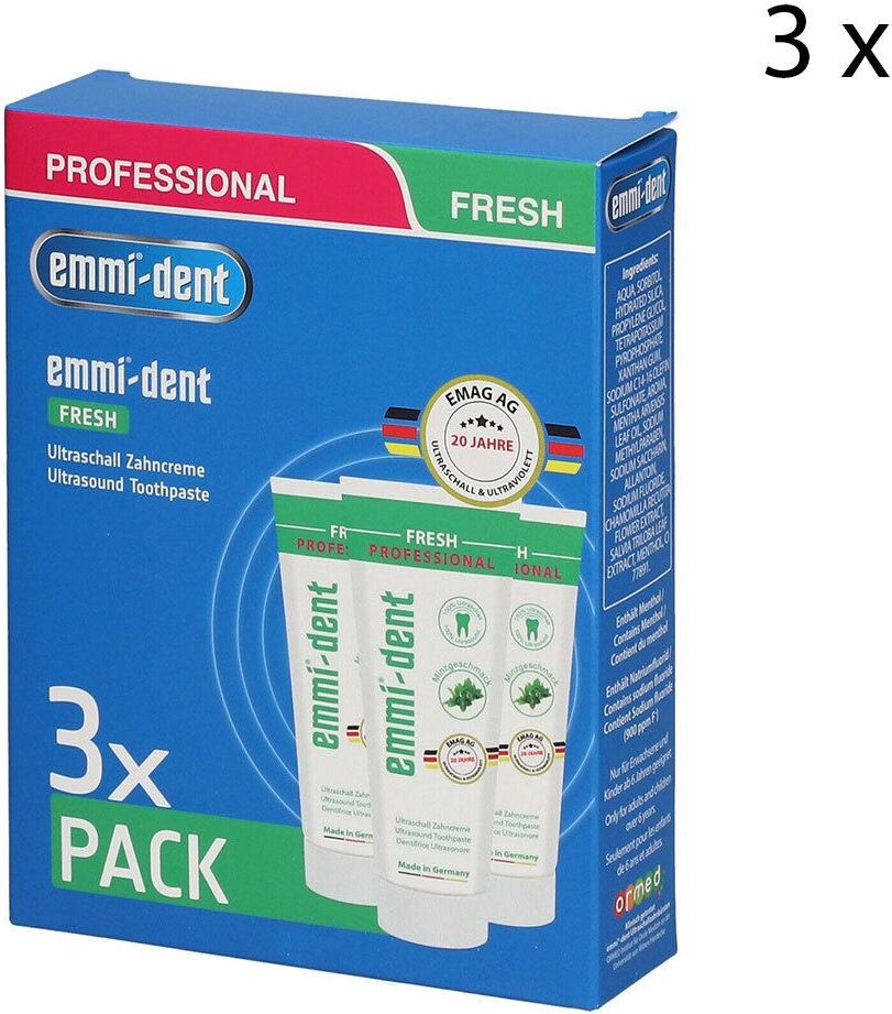 emmi-dent Fresh Dentifrice à ultrasons x3 3x3 St Zahncreme
