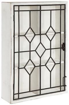 Kate and Laurel Megara Farmhouse Chic Wall-mounted 5-shelf Cabinet