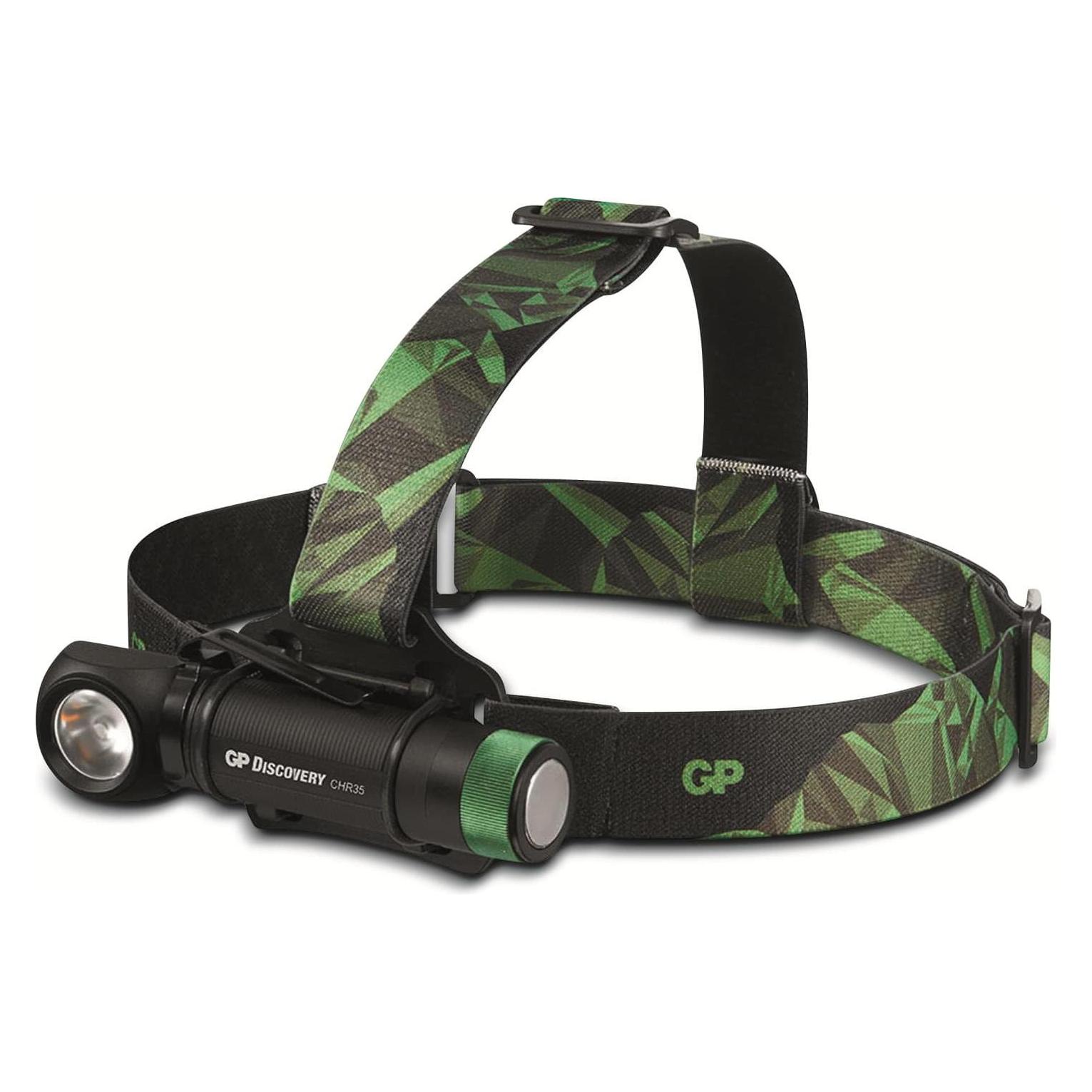 GP Discovery Stirnlampe CH35: Kompakte Mehrzweck LED und Taschenlampe, wiederaufladbar (600 lm) (260GPACTCH35000)