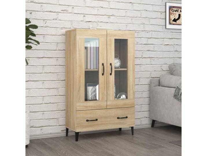 Buffet haut - VIDAXL - Chêne sonoma - 70x31x115 cm - Bois d'ingénierie - 2 portes