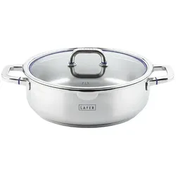 LAFER Chef ́s Edition Gourmet Bräter Ø28cm inkl. Glasdeckel unbeschichtet