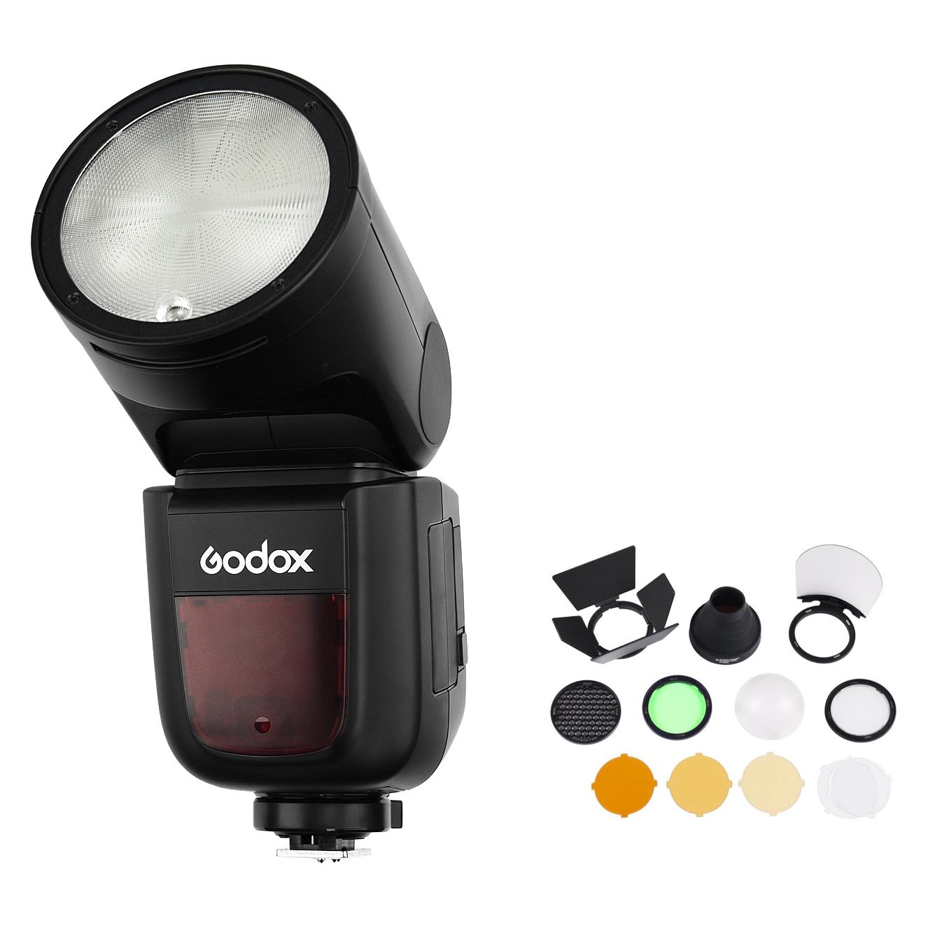 Godox Speedlite V1 Nikon Accessories Kit (Aufsteckblitz, Nikon) (05303DSN)