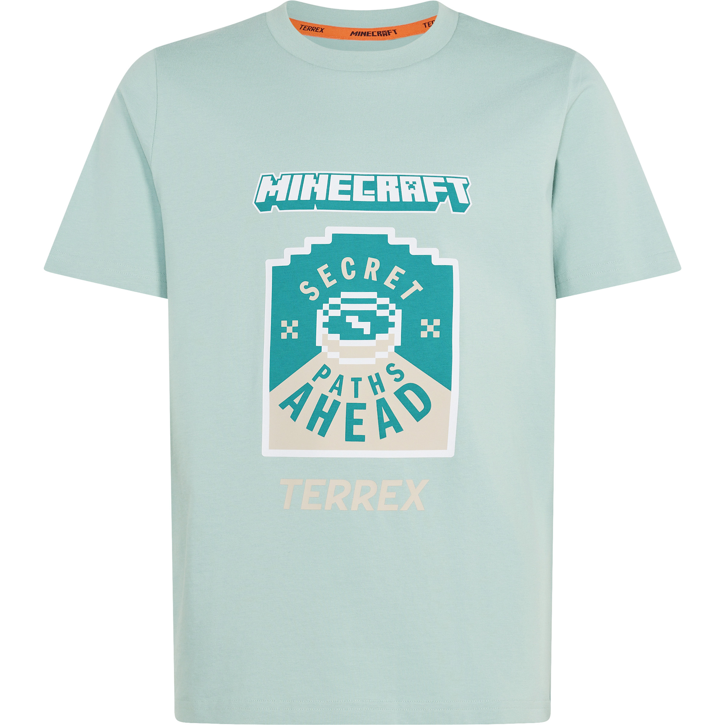 adidas Terrex Minecraft Kinder T-Shirts tuerkis Größe 164 Lifestyle Hautfreundlich