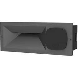 HEITRONIC LED Outdoor Wandeinbauleuche MURANO, mit Steckdose, 7W, 3000K, 190lm, IP54, anthrazit HEI-501449