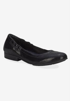 Women's Tess Flat by Ros Hommerson in Black Lizard Print (Size 12 N)