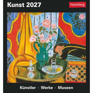 Harenberg Abreißkalender 2105300, Kunst, Jahr 2027, 1 Tag auf 1 Seite, Rückseiten bedruckt, 15 x 17 cm