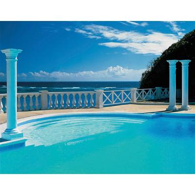 Fototapete PAPERMOON "Pool View", bunt, B:4m L:2,6m, Vlies, Tapeten