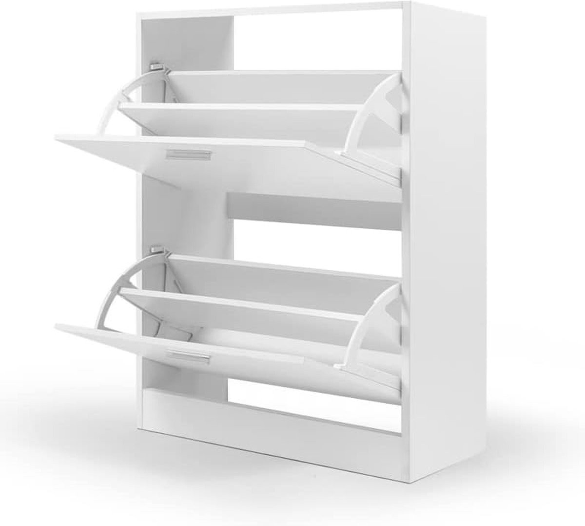 Witte schoenenkast met 2 deuren voor de hal