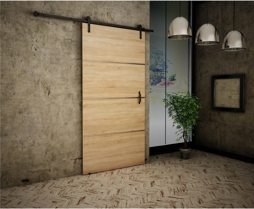 Brayden Studio Door Light Brown 96cm x 205cm