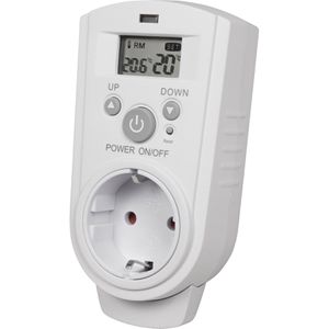 McPower Steckdosenthermostat TCU-530, für Heizung oder Klimagerät, Display