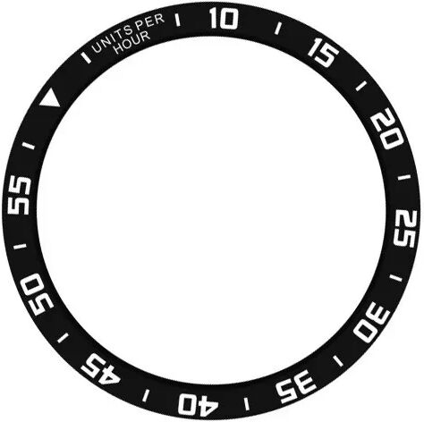 INF Schwarz & Weiß 45mm Edelstahl Lünettenring kompatibel mit Samsung Galaxy Watch 5 Pro
