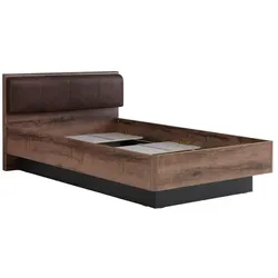 FORTE Bett Jacky 120 x 200 cm Holzoptik Schlammeiche