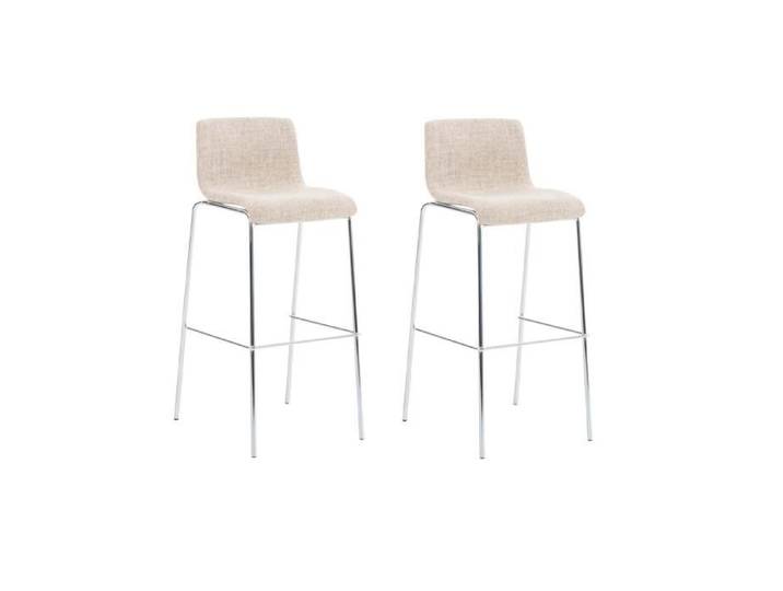 -CLP-Lot de 2 tabourets de bar Hover en tissu pieds metalliques-Array
