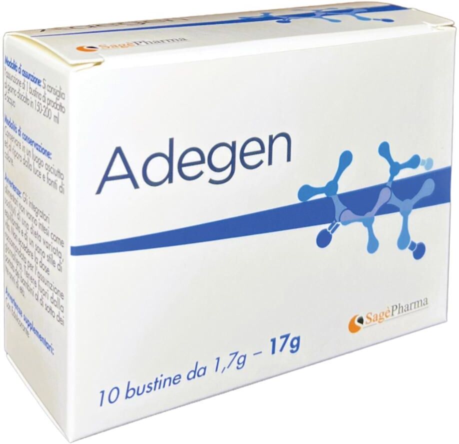 SAGE PHARMA Srl ADEGEN 10 Bustine - Integratore Alimentare per il Tuo Benessere