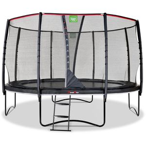 EXIT-Toys Trampolin PeakPro, outdoor, Ø 427cm, schwarz, mit Leiter und Netz, bis 160kg