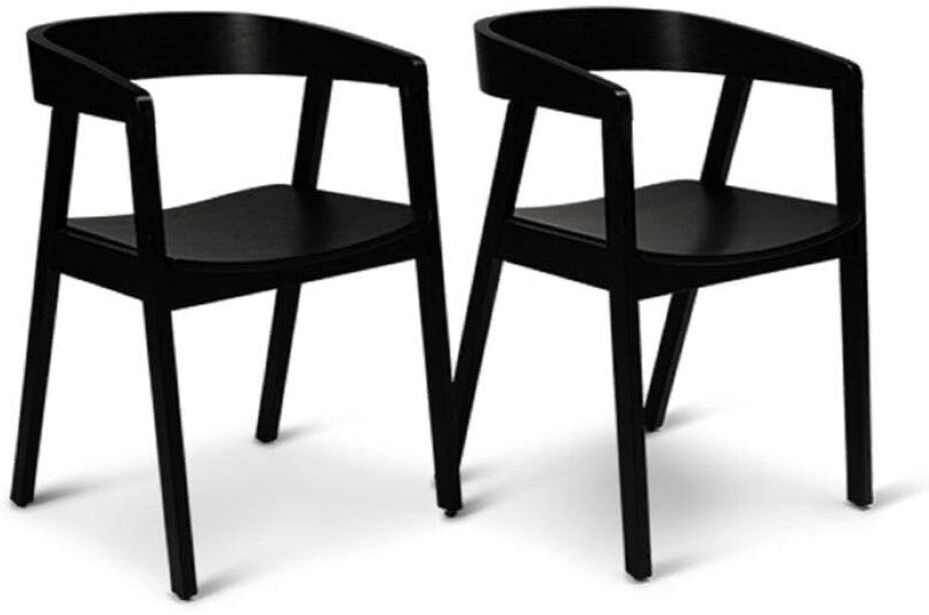 Fjørde & Co Culebra Dining Chair Black Oak 78cm H X 54cm W X 58.4cm D