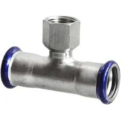 Edelstahl Pressfitting Übergangs-T-Stück mit IG, Kontur M (Ausführung: 54 - 2''IG - 54)