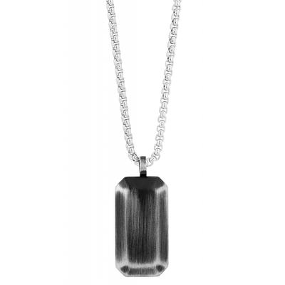 Kette mit Anhänger ADELIA´S "Unisex Edelstahl Halskette mit Anhänger unbekannt cm", schwarz, Halsketten, Damen, unbekannt, Edelstahl