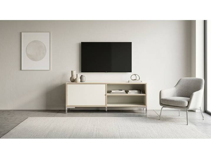Stylisher TV Schrank nach Maß Premium Dekore Weiß Multiplex Kante