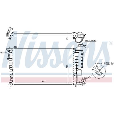 NISSENS Kühler, Motorkühlung 61313 für Peugeot