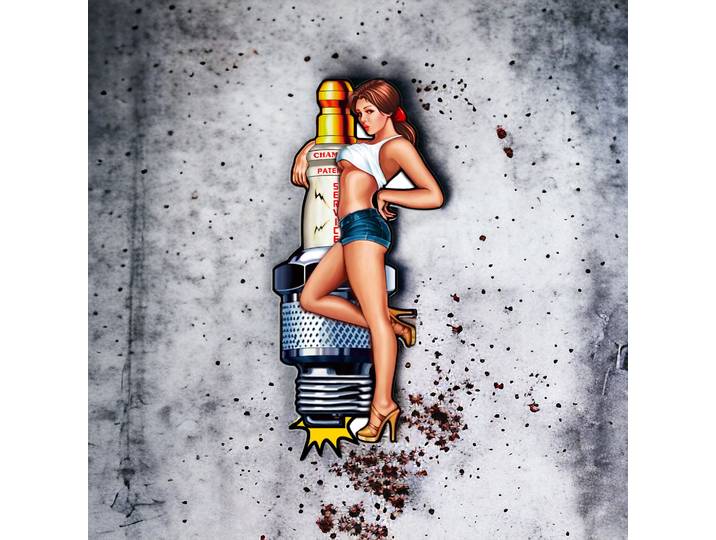 Grande plaque bougies Pin up