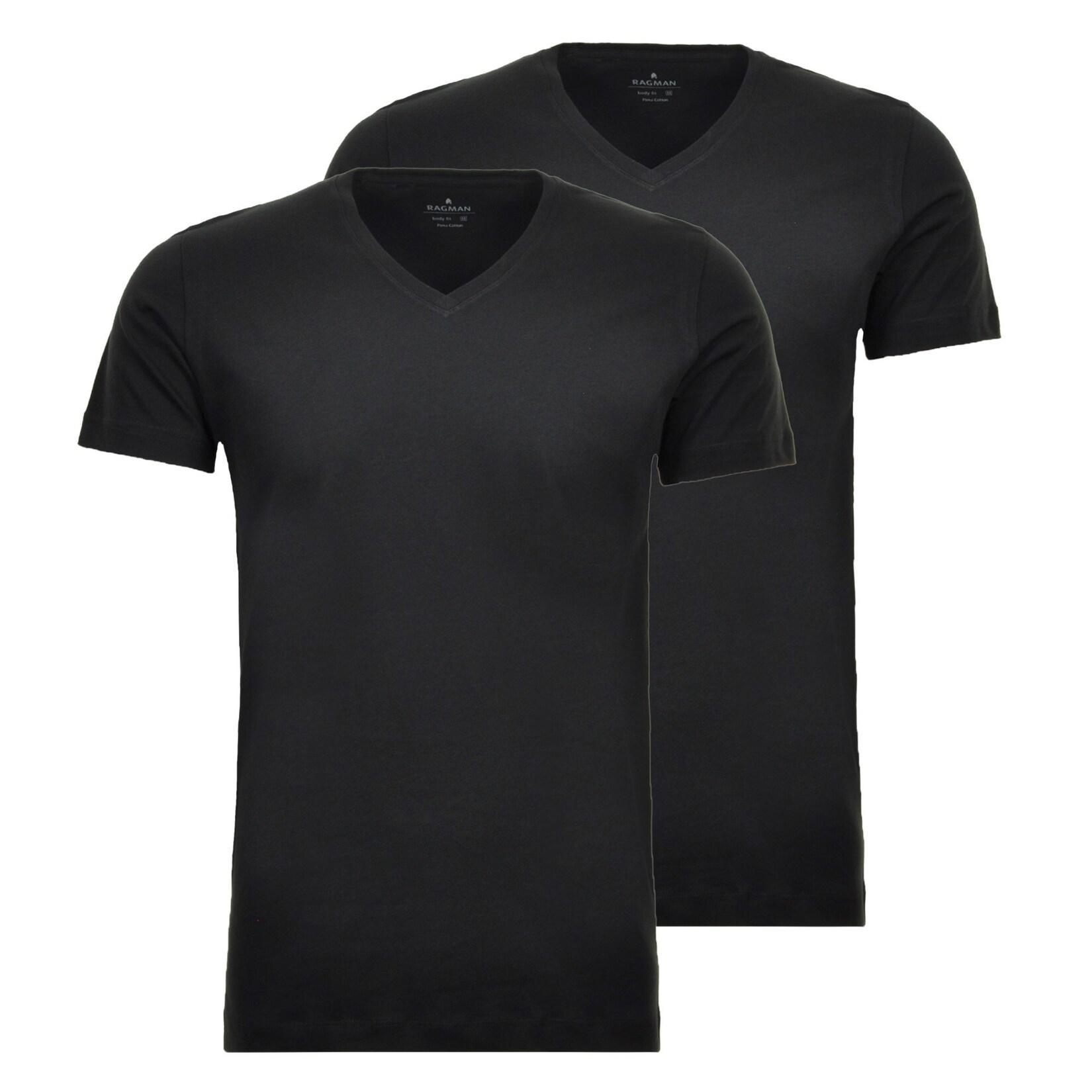 Body Fit V-Neck T-Shirt 2P Herren T-Shirt