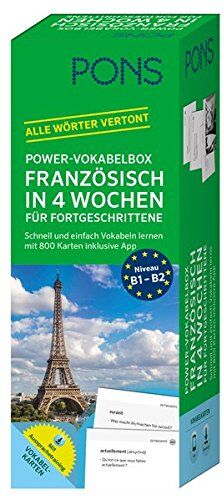 PONS Power-Vokabelbox Französisch in 4 Wochen für Fortgeschrittene: Schnell und einfach Vokabeln lernen mit 800 Karten inklusive App (PONS Power-Vokabelboxen) - Preis vom 13.10.2026 11:25:28 h