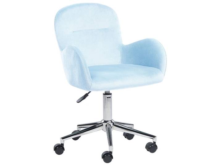 BÜROSTUHL Samtstoff Blau Priddy