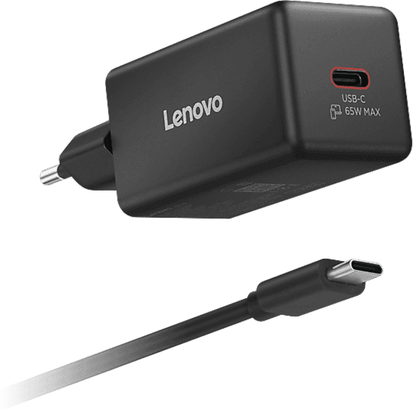Cargador para portátil - Lenovo 65W Mini USB-C GaN , 90-264V, Negro