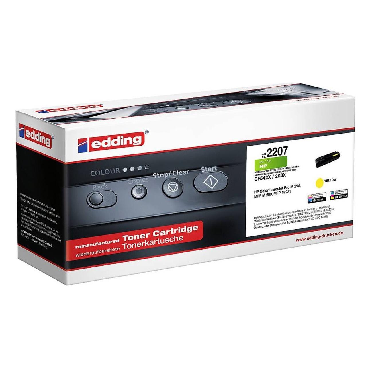 Edding EDD-2207 Toner ersetzt HP 203X (CF542X) Gelb 2500 Seiten Kompatibel Toner (18-2207)