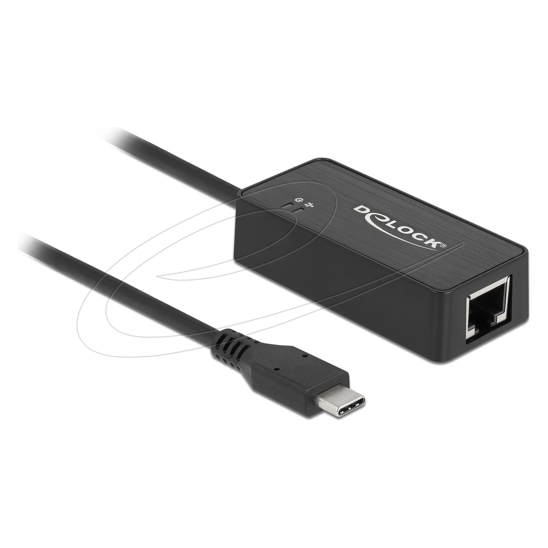 Delock USB Typ-C zu (USB-C, RJ45 (1x)) (62642)