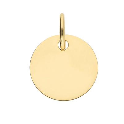 Kettenanhänger ADELIA´S "Gravurplatte 585 Gold ( 14K )", gold, Schmuckanhänger, Damen, Gold, Kettenanhänger, Goldanhänger