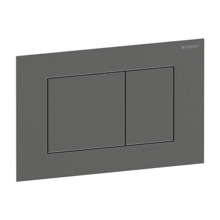 Geberit Betätigungsplatte 115629QD1 Square, schwarzchrom / gebürstet, easy-to-clean-beschichtet, für 2-Mengen-Spülung