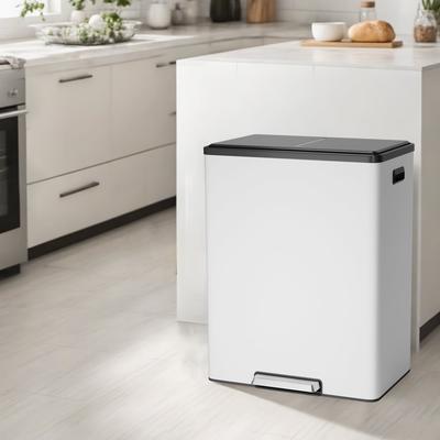 Garvee Stainless Steel Dual Trash Can, 2 x 8 Gal (2 x 30L)
