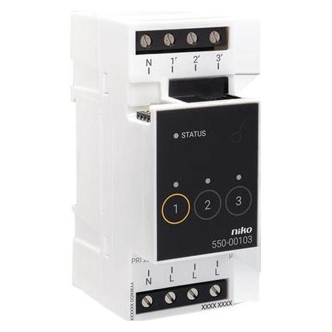 Servodan Relaismodul für Niko Home Control für drei verschiedene Stromkreise (550-00103)