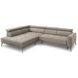 SOMETA Ecksofa Monterrey Stoff Braun