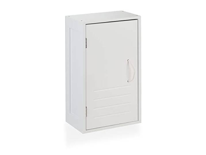 Relaxdays Armoire de Salle de Bain\, étagère réglable\, Fermeture magnétique\, HxLxP: 50x30x18\,5 cm\, Placard étroit\, Blanc