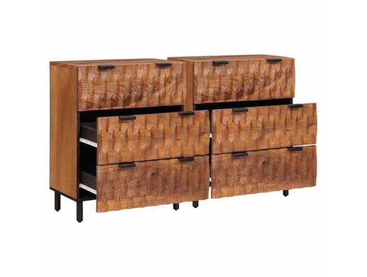 YUTAASU Sideboard 2er Set Akazienbraun 60x33x75 cm