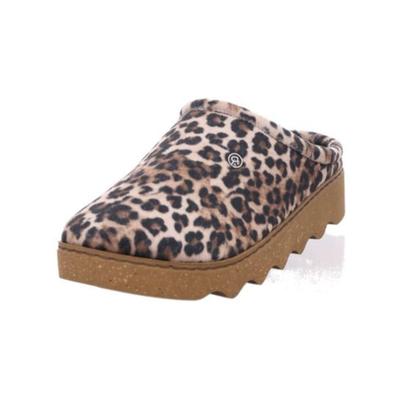 Hausschuh ROHDE "Rohde Hausschuhe Textil", Damen, Gr. 40, braun (leopard), Textil, Schuhe Hausschuh