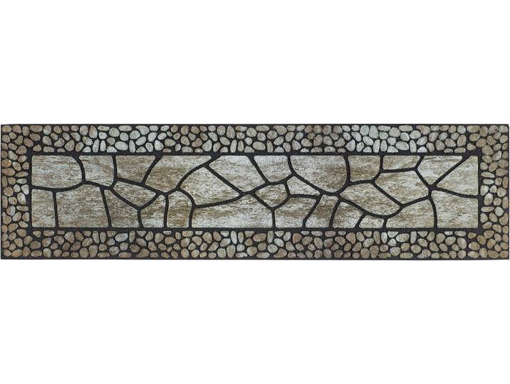 Stufenmatte ANDIAMO Outdoor, 2er Set , grau (taupe), B:24cm H:6mm L:90cm, Obermaterial: 100% Gummi, Teppiche, Stufenmatte, Outdoor-Stufenmatten, Stein Motiv, Gartenbereich, Aussenbereich