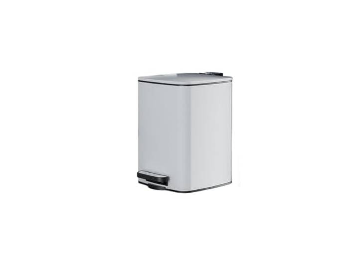 YUHANXINHESHE 25 Liter großes Fassungsvermögen, rechteckiger Mülleimer mit Deckel und Fußpedal, Absenkautomatik, for Küche, Badezimmer, Büro, Wohnzimmer(White)