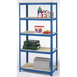 SZ Metall Lagerregale Steckregal blau 90,0 x 45,0 x 180,0 cm Blau